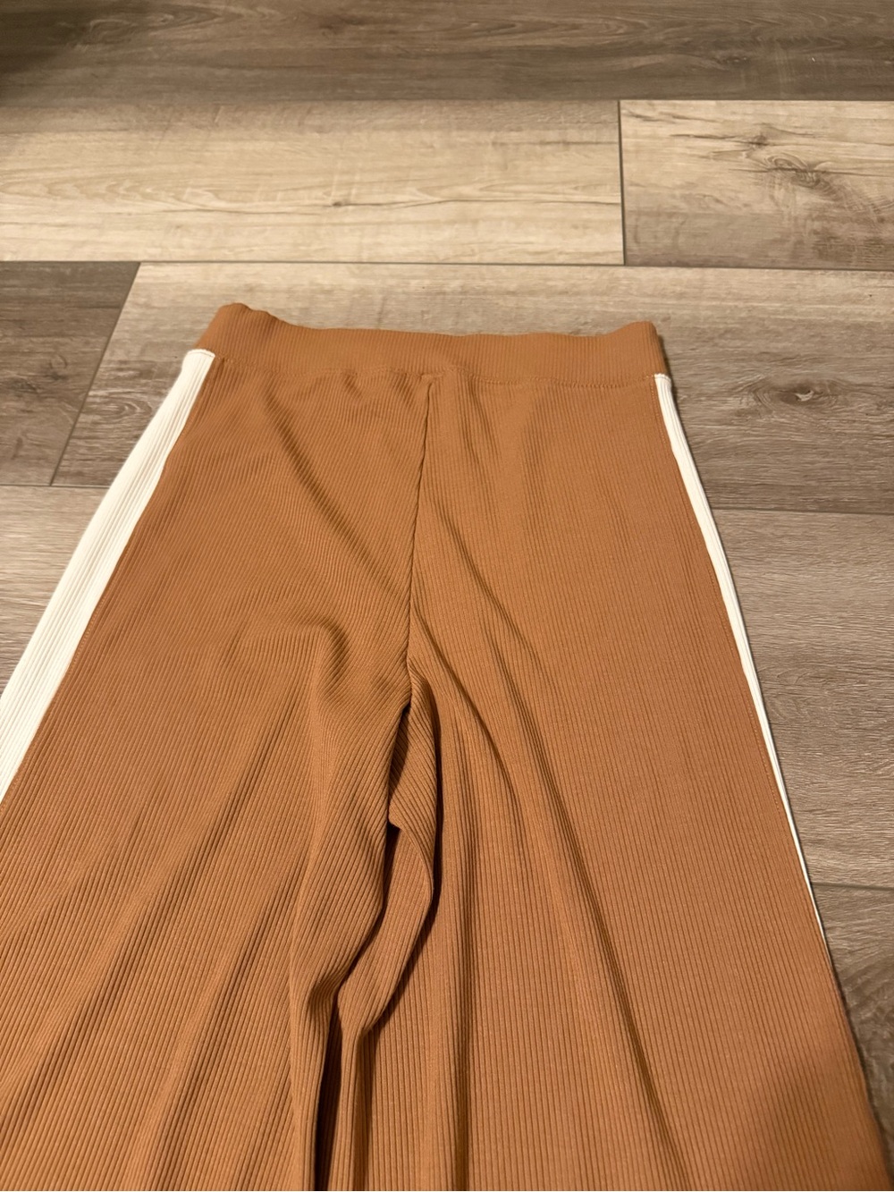 aerie Wide Leg Pants with Cream Side Stripes - Brown - Picture 5 of 8